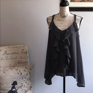 Maurices - Sz XL - Gray Ruffle Cami